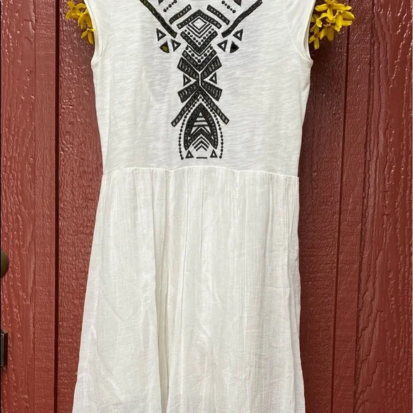 Free People Toosaloosa Slub Meadow Ivory Casual Maxi Dress XS 🌿A6 - Picture 10 of 16